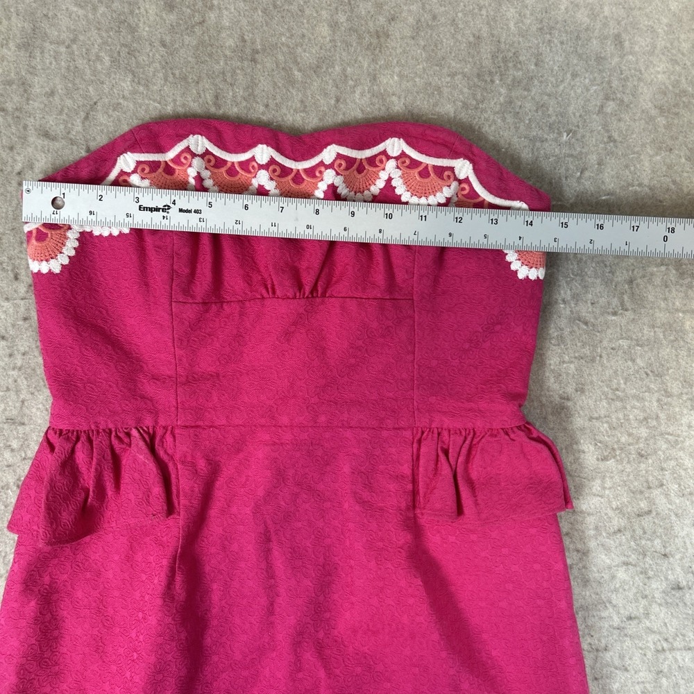 Lilly Pulitzer Womens Maybell Strapless Mini Dress Azalea Pink Size 2 Feminine - Picture 5 of 9